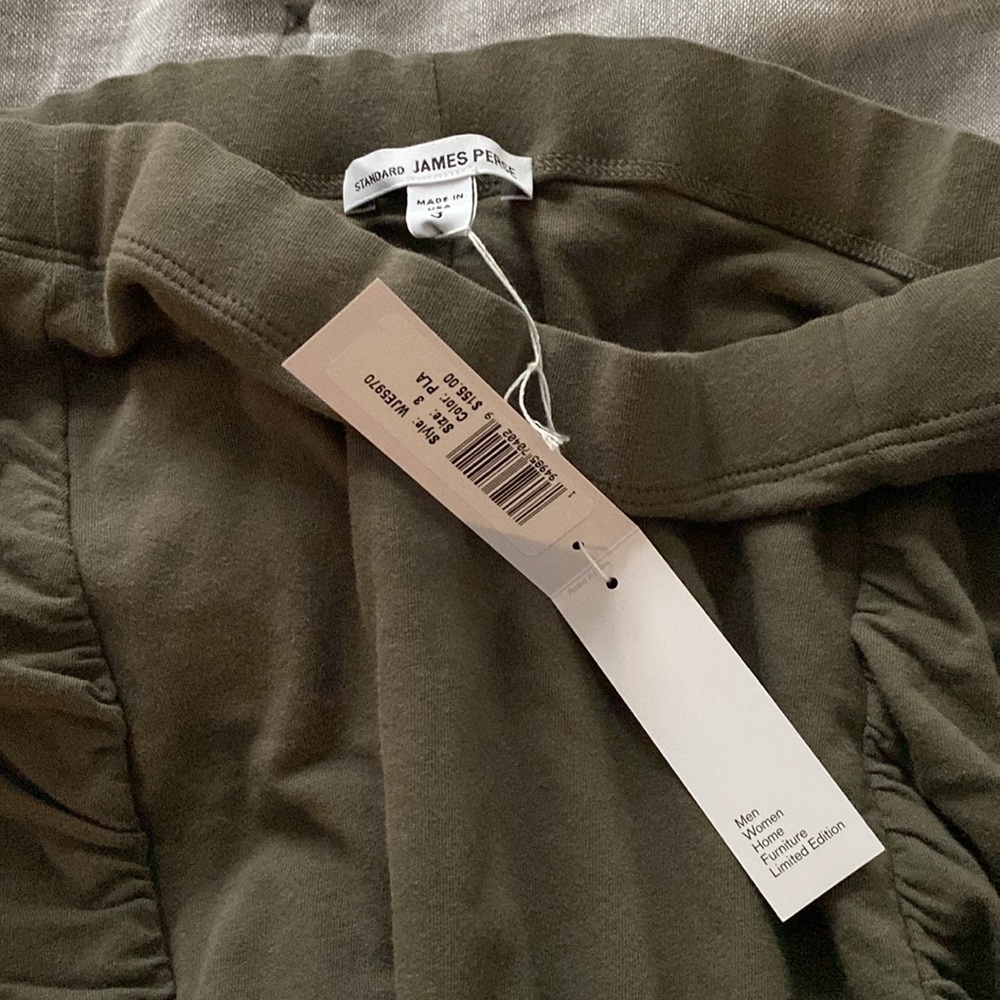 NWT James Perse khaki green cotton skirt size 3 fits L-XL - Picture 2 of 6